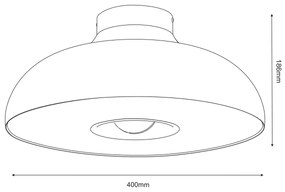 Stropné svietidlo BILBAO 1xE27/15W/230V pr. 40 cm mosadz