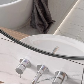 Erga Round, okrúhle zrkadlo 100cm, čierny rám, ERG-V01-ROUND-1010-BK