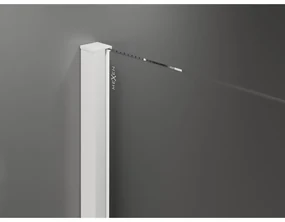 Mexen Velar, posuvné dvere do otvoru typ Walk-In 90 cm, 8mm číre sklo, biela, 871-090-000-03-20