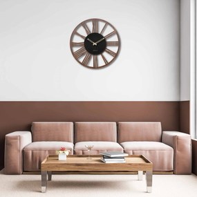 SENTOP | Rímske nástenné hodiny pre moderný interiér | SENTOP HDFK028-orech wenge analógové