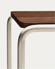 Odkladací stolík v dekore orecha 42x42 cm Tarsel – Kave Home