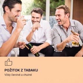 Klarstein El Presidente 23, humidor na cigary, 23 l, 45 W, dotykové ovládanie, bukové drevo, LED
