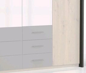 Paspartový rám k šatníkovej skrini Coventry, 228 cm, antracitová oceľ