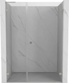 Mexen Lunar-B, L Otočné pravé sprchové dvere 145 cm, 8mm číre sklo, oceľový profil, 832SL-145-050-97-00-P