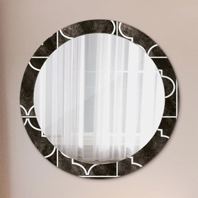Okrúhle ozdobné zrkadlo Starožitné dlaždice fi 80 cm