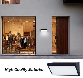 Brilagi - LED Vonkajšie nástenné svietidlo so senzorom TRIANGLE LED/20W/230V čierna