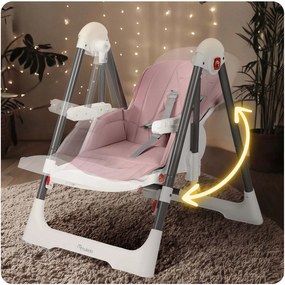 Detská stolička 3v1 Nukido Elite - ružová