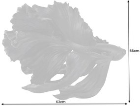 Ozdobná rybka Crowntail 65cm čierna