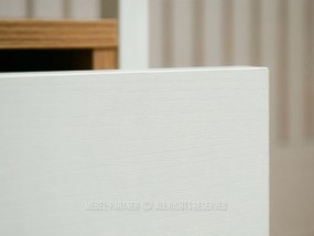 Regál Luca (dub + biela). Akcia -19%. Vlastná spoľahlivá doprava až k Vám domov. 1111373