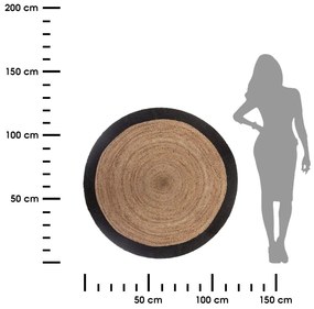 Koberec Isabelle, (fi) 120 cm, hnedá/čierna