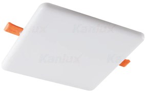 KANLUX Zápustné LED osvetlenie AREL, 25W, teplá biela, 21,5x21,5cm, hranaté, biele, IP65/20