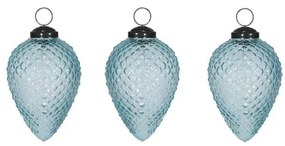 Garden Trading Závesná ozdoba Elkstone Baubles Tarn Blue - set 3 ks