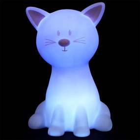 LED detské nočné svetlo CATTY 19cm, biela