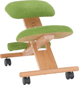 Kondela Ergonomická kľakačka, zelená/buk, GROCO