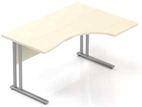 Ergonomický stôl Visio 140 x 100 cm, pravý, javor