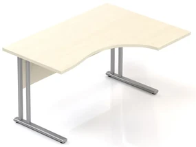 Ergonomický stôl Visio 140 x 100 cm, pravý, javor