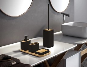 Gedy Gedy, NINFEA WC kefa na postavenie, čierna/bambus, 133314