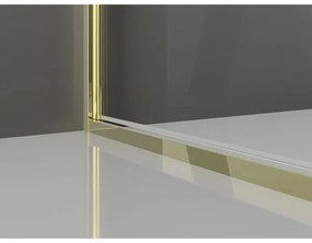 Mexen Exo, výklopný sprchový kút 90 x 85 cm, číre sklo, zlatá, 814-090-085-50-00