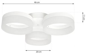 Stropné LED svietidlo Ring, 3x LED 36w, 4000k, w