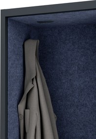 Akustická kabína SALLY MentalBox 600 mm – antracitový korpus, tmavomodré sedadlo