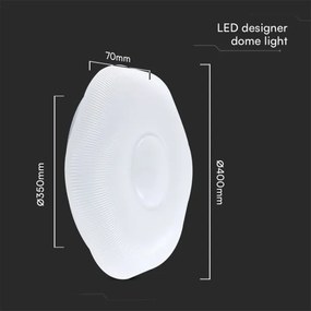 LED Stmievateľné stropné svietidlo LED/40W/230V 3000-6500K 40 cm biela + DO