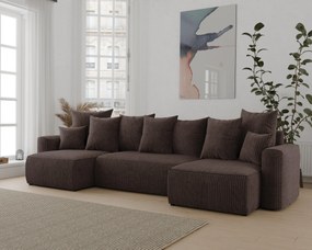 Rohová sedačka Denia U (čokoládová). Akcia -20%. Vlastná spoľahlivá doprava až k Vám domov. 1133141