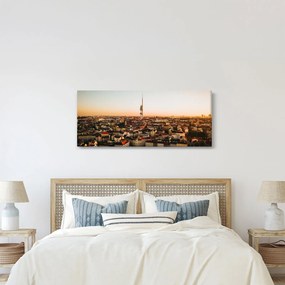 Obraz západu slnka nad Žižkovom (120x50 cm)