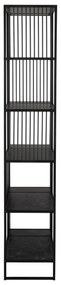 Čierna knižnica v dekore kameňa 85x185 cm Strington – Actona