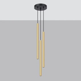 Sollux SL.1197 - Luster na lanku PASTELO 3xG9/8W/230V zlatá
