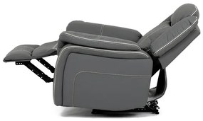 Autronic BONTEC Polohovacie kreslo, elektrické zabudované ovládanie, šedá, ekokoža, TV-4119 GREY Farba: Béžová