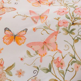Obliečky z mikrovlákna ORANGE BUTTERFLY biele Rozmer obliečky: 70 x 80 cm | 140 x 200 cm
