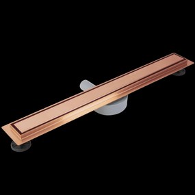 Rea Neox Pro, sprchový odtokový žľab 70cm s otočným sifónom o 360stupňov, medená matná, REA-G4801