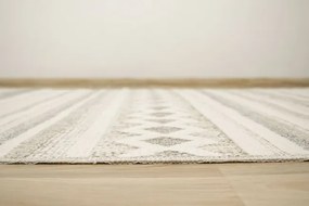 Koberec Cotton C102 Etno / kosoštvorce, krémový / sivý / béžový
