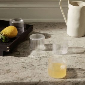 ferm LIVING Pohár na vodu RIPPLE číra 4 x 200 ml