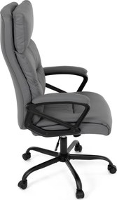 Kancelárske kreslo PEDRO — ekokoža, sivá