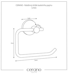 CERANO - Nástenný držiak toaletného papiera Lineo - chróm, CER-CER-479548