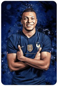 Textilná nálepka na stenu "Kylian Mbappé"