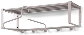 Taupe kovový nástenný vešiak s poličkou 70 cm Rex – Spinder Design