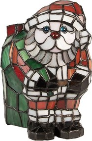 Stolná Tiffany lampa Santa Claus - 17 * 11 * 22 cm / E14 / max. 1x25W