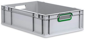 Sada 5 kusov - Eurobox Next Gen 2.0 - Stohovateľná nádoba s otvorenými rukoväťami - Zelená - 600 x 400 x 170 mm