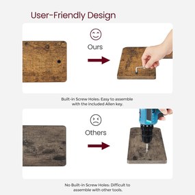 Plávajúce poličky, sada 2 ks, rohové poličky, rustikálna hnedá a čierna farba