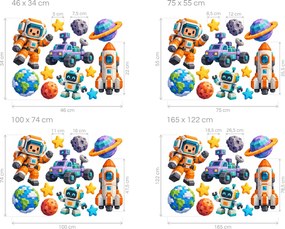 Minecraft Kosmonaut a robot ve vesmíru arch 46 x 34 cm