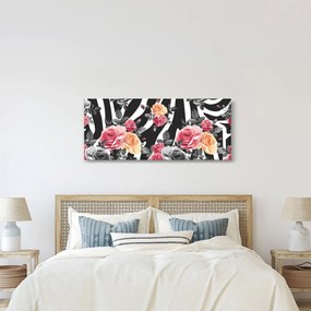 Obraz rozkvitnutých ruží (120x50 cm)