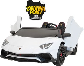 Ramiz Lamborghini Aventador SV batériové auto pre 2 deti Biele