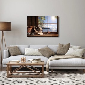 Obraz - Rybárska výbava (90x60 cm)