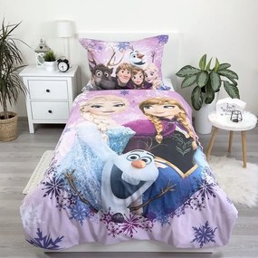 Jerry Fabrics Bavlnené obliečky 140x200 + 70x90 cm - Frozen "Purple 05"