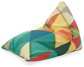Sablio Sedací vak Trojuholníky: 150x80 cm