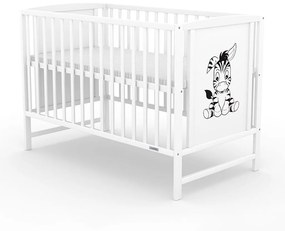 Detská postieľka New Baby BEA Zebra biela