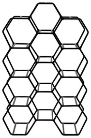 Čierny kovový regál na víno na 12 fliaš Salbris - Light &amp; Living