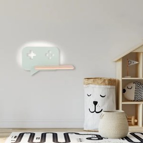 LED Detské nástenné svietidlo s poličkou CONSOLE LED/5W/230V zelená